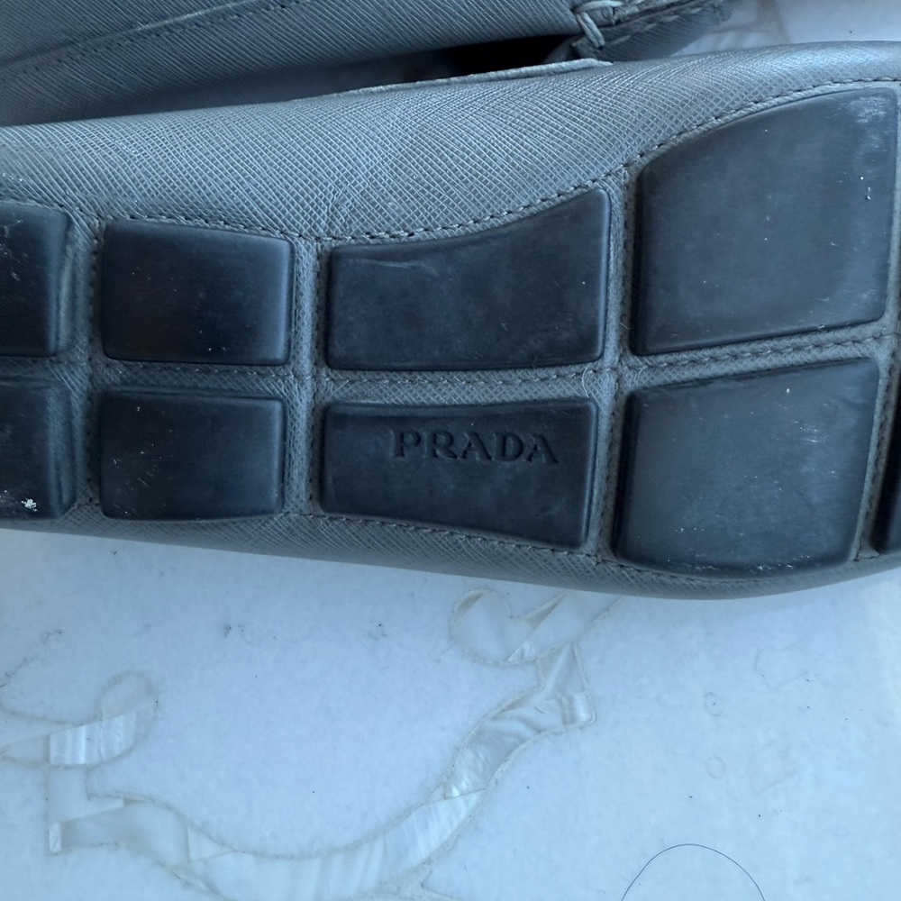 Prada Men's Slate Gray Loafers - Picture 7 of 8